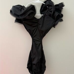 Kelle Color Theory Leotard in Black